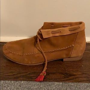 Unique moccasin style booties
